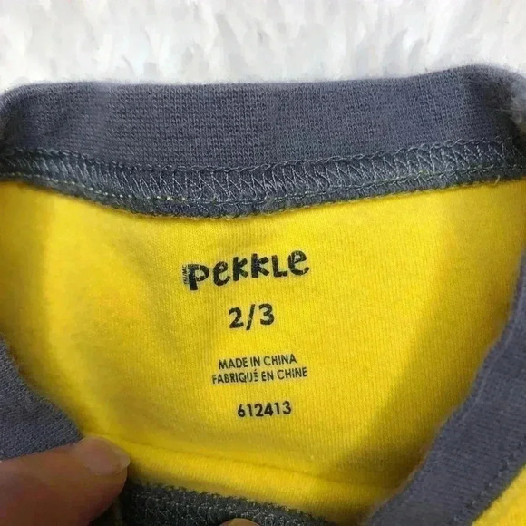 Pekkle Octopus Pajamas Yellow/Grey Size 2-3  Years - Picture 7 of 16